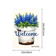 thumbnail image 4 of Amhnf Welcome Blue Flowers In Bucket Garden Flag For Home Outdoor Garden Yard Decor 12x18 inch, 4 of 5