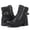 Black-21YY18, variant on GLOBALWIN Women's Brown Ankle Booties Fashion Combat Boots for Women 9.5M