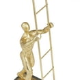 thumbnail image 4 of 7" x 28" Gold Polystone People Sculpture with Ladder, by DecMode, 4 of 8