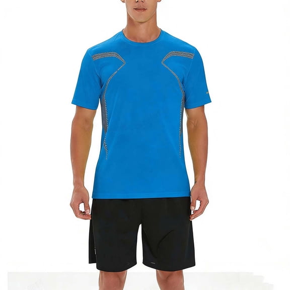Gamivast Men's Compression Sport Set Short Sleeve T-Shirt and Shorts Moisture Wicking Base Layer Athletic Outfit for Gym Running Workout Fitness Training