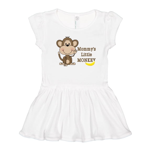 Inktastic Mommy's Little Monkey Girls Toddler Dress