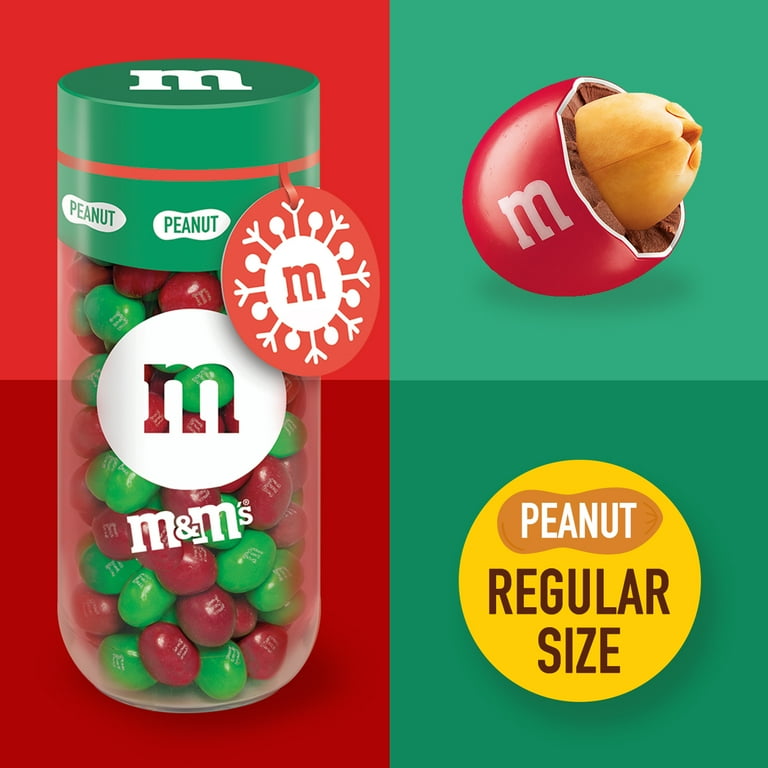 M&M's Peanut Milk Chocolate Holiday Gift Jar, 11 Oz