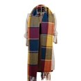 thumbnail image 3 of Ksopiavobs Women's Long Plaid Blanket Chunky Oversized Winter/Fall Warm Scarf Big Tartan Scarves Wrap Shawl, 3 of 6