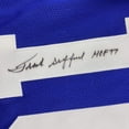 thumbnail image 3 of Autographed/Signed Frank Gifford HOF 77 New York Blue Football Jersey JSA COA, 3 of 4