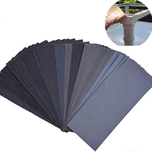 Sandpaper set, 36 pieces, Grit 400/ 600/800/ 1000/1200/ 1500/2000/ 2500/3000, Car polishing / Furniture / Metal, High grit sandpaper set, For wet and