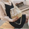 thumbnail image 3 of Kukuzhu Straw Bags for Women Hand-woven Bucket Straw Bag Small Straw Tote Summer Beach bag, 3 of 6