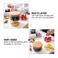 thumbnail image 2 of 4Pcs Stackable Glass Jars with Lid Storage Bowl Fruit Salad Bowls for Family, 2 of 9
