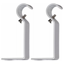 Urbanest Non-adjustable Bracket for 3/8" and 1/2" Rod, Glossy White, Set of 2