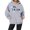 56Grey232, variant on XAOFW Letter Print Pullover Hoodies For Women Long Sleeve Casual Hooded Sweatshirt Oversized Soft Cozy Streetwear Breathable Tops L