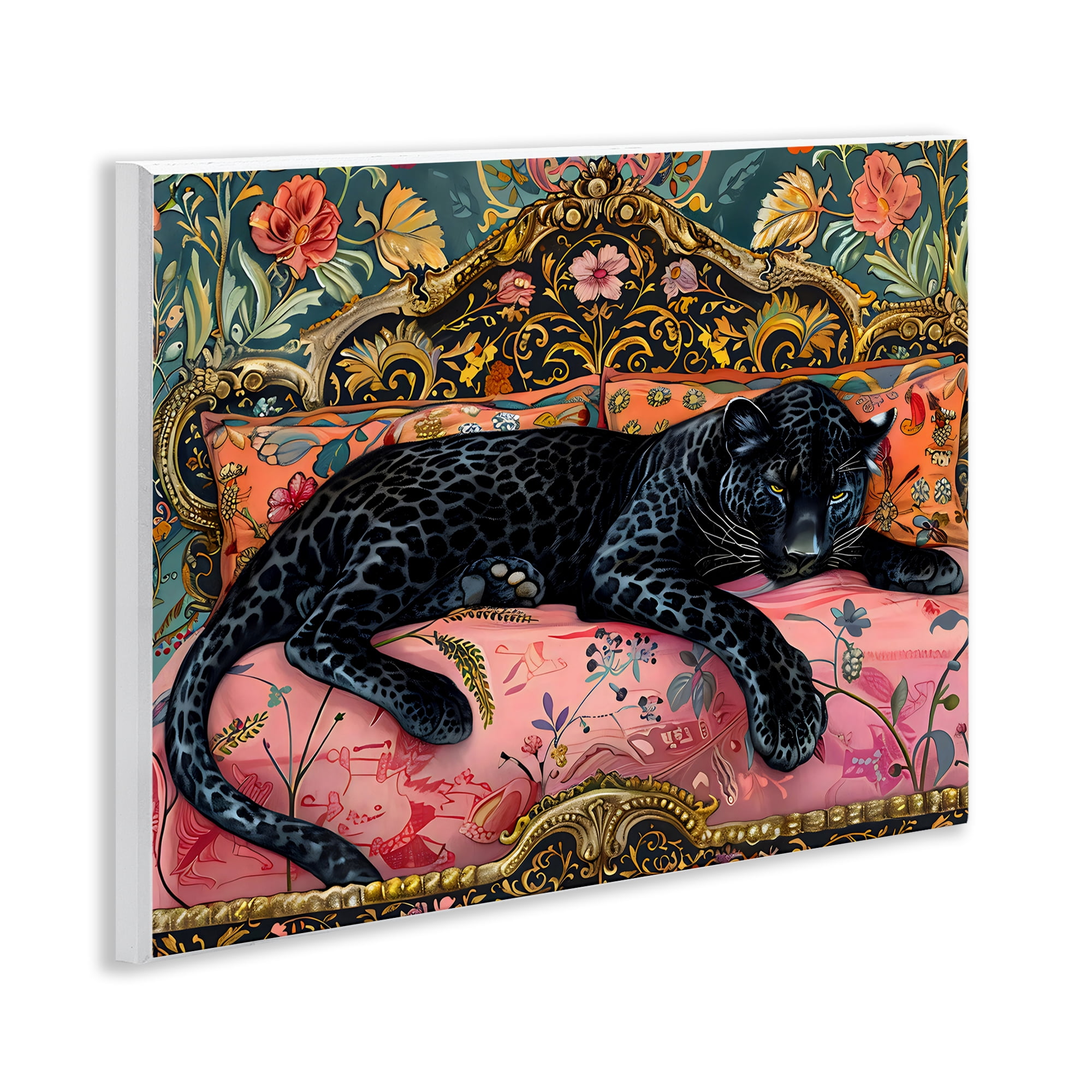 Stupell Industries Lazy Black Elegant Leopard Wall Plaque Art, design by Creative Studio