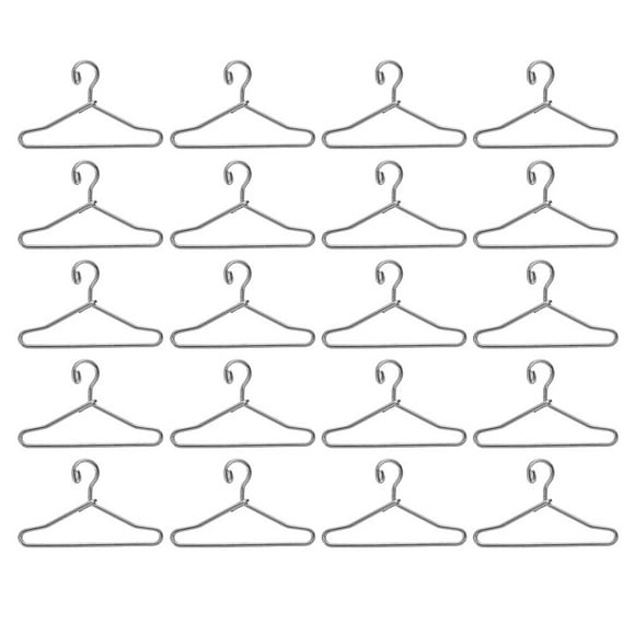 Weiweiguan 25 Pcs Cintres pour Vêtements de Poupée Support Métallique Pratique Porte-Manteau pour Poupée