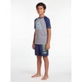 thumbnail image 4 of Reebok Boys Short Sleeve Rashguard with UPF 50+ Protection, Sizes 4-18, 4 of 5