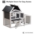 thumbnail image 5 of Huisuilinss Wooden Rabbit Hutch,Large Rabbit Cage ChickenCoop Expandable With Pull Out Trays,Chew-Proof Ramp & Waterproof Roof,Small Animal Habitat For Indoor And Outdoor, 5 of 7
