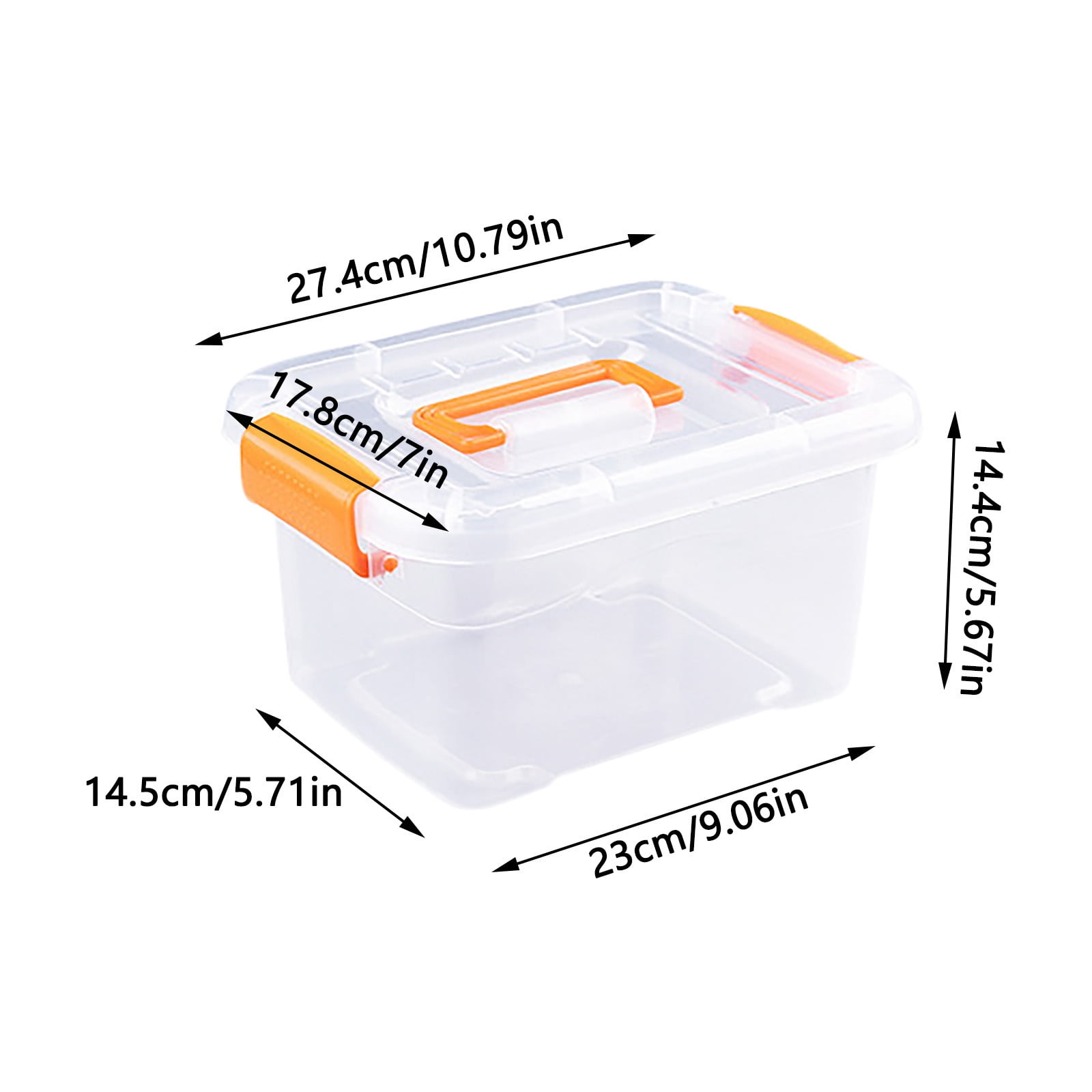 Storage Bin with Latching Lid, Clear Storage Box with Handle, Stackable Storage Container for Organizing Toys, Crafts, Tools,Blue