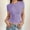 Light Purple, variant on Women's Basic T Shirts Summer Short Sleeve Crew Neck Cropped Tops Trendy Casual Slim Fitted Y2K Workout Outfit Clothes