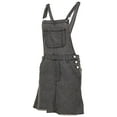 thumbnail image 3 of Blotona Women's 4th of July Denim Strap dress Bib Adjustable Straps Overall Dress Independence Day Camouflage Denim Short Dress with Pocket Button, 3 of 8
