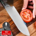 thumbnail image 4 of Knife Set, 6 Pieces Chef Knife Set with Block for Kitchen, Stainless Steel Sharp Knife Block Set with Ergonomic Handle, Professional Cooking Knife Set for Home Restaurant, 4 of 7