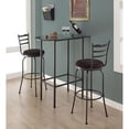thumbnail image 3 of Monarch Specialties Home Bar, Pub, 36" Rectangular, Small, Kitchen, Grey Marble Look Laminate, 3 of 5