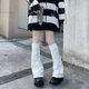 thumbnail image 2 of Calcetines de pierna ancha para mujer, otoño e invierno, con mangas de cuerno, calcetines de invierno jk por encima de la rodilla, calcetines negros de primavera y otoño, calcetines largos apilados, 2 of 5