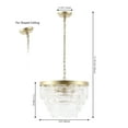thumbnail image 3 of SAFAVIEH Chrys 3-Light Glam Gold Iron Glass Chandelier, 3 of 8