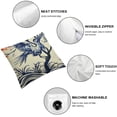 thumbnail image 6 of Creowell ,Set of 2  Square Pillow Covers Watercolor Heron Bird Decorative Cushion Cover Pillowcase for Couch White, 6 of 7