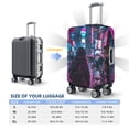 thumbnail image 3 of Cauagu Neon Night Cityscape Print Travel Luggage Cover,Travel Dust-proof Suitcase Cover Softside Suitcase Protector for 18-32inch,Not Included Suitcase, 3 of 8