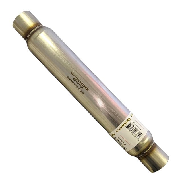 Colt Exhaust | Stainless Steel Straight Universal Glasspack Muffler Resonator (2" ID/OD x 23" Long) | Automotive Replacement Part