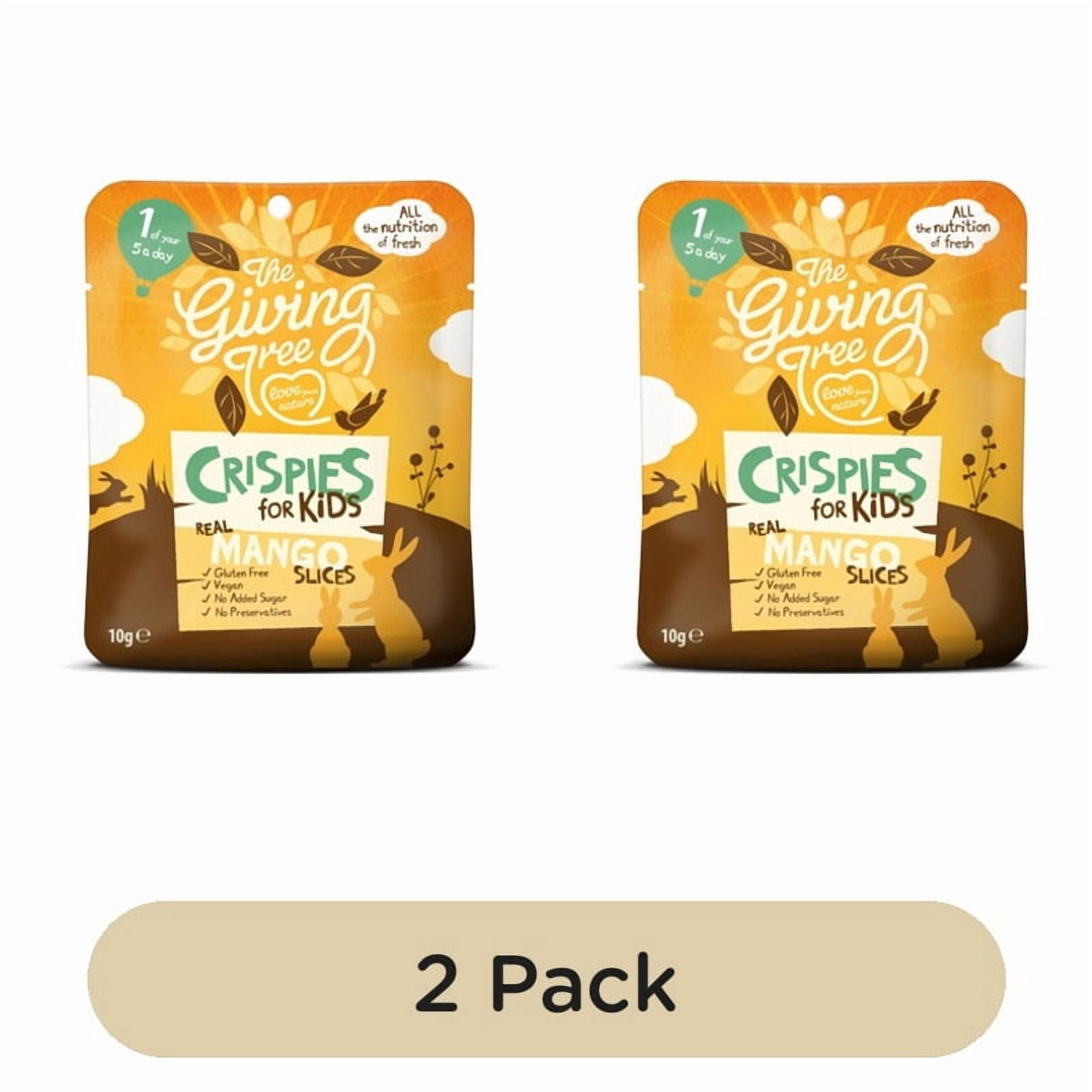 Giving Tree Freeze Dried Mango Crispies for Kids 10g, British Import (Pack of 2)