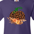 thumbnail image 4 of Inktastic Cheetah Print Pretty Pumpkin with Fall Leaves Youth T-Shirt, 4 of 5