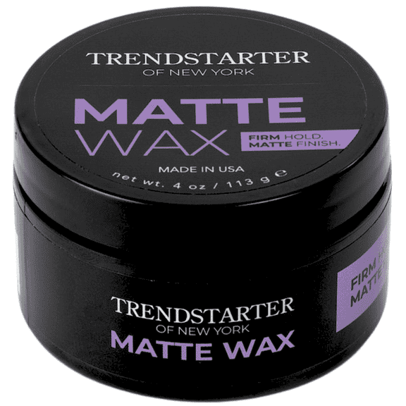 TRENDSTARTER - MATTE WAX, 4oz - Firm Hold - Matte Finish - Water-Based - Signature Fragrance - All-Day Hold - Premium Hair Styling Product - Flake-Free - Easy to Wash Out