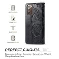 thumbnail image 5 of Samsung Galaxy Note 20 Wallet Case, Mantto Bling Butterfly Flower PU Leather Flip Phone Cover Credit Cards Slot Shockproof Protective Kickstand Case for Samsung Galaxy Note 20, Black, 5 of 9