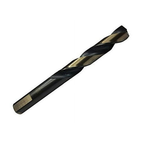UPC: 0887861206570 | 9/64  HSS Black & Gold KFD Split Point Mechanic Length Drill Bit  3-Flat Shank  Killer Force Drill Bit  KFDML9/64  Pack of 12