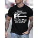 thumbnail image 1 of Men's Guitar Graphic T-Shirt - Crew Neck Polyester Knit Tee with Slight Stretch, Casual Style for Summer, Regular Fit Adult Crewneck Shirt with Printed Design, 1 of 6
