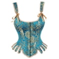 thumbnail image 4 of Dsscvnef Robe de Cour pour Femmes Élégante Manches Courtes Brocart Bustier Corset Haut Jupe Courte Musique, 4 of 5