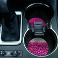 thumbnail image 4 of WIRESTER Round Neoprene Car Coaster for Drinks, Set of 2pcs, Hot Pink Glitter Sparkle & Pink Glitter Leopard, 4 of 6