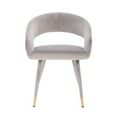 thumbnail image 3 of Darius Dining Chair In Grey Velvet - SET OF 2, 3 of 4