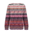 thumbnail image 4 of HLKJKLS Oversized Sweatshirt For Women Star Print Hoodless Long Sleeve Side Split Loose Pullover Sweatshirt Pink S-3Xl, 4 of 5