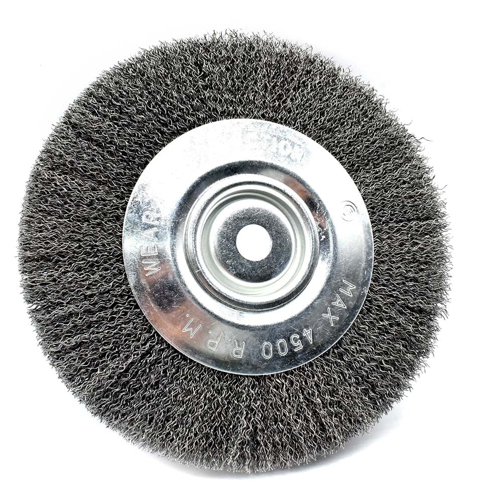 Superior Pads and Abrasives S1818 8-Inch Wire Wheel 5/8-Inch Bore 3 Rows Coarse - 6000 RPM