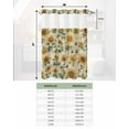 thumbnail image 6 of No Hook Shower Curtain with Snap in Liner, Summer Vintage Sunflowers Old Newspaper Texture Hotel Shower Curtains for Bathroom, Washable Shower Curtain Liner Set with Mesh Top Window, 66"x72", 6 of 6