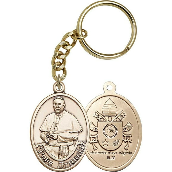 Gold Oxide Pope Francis Keychain