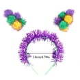 thumbnail image 5 of Giaone Sparkling Pompoms Headband Mardi Gras Festival Headpiece Costume Accessories, 5 of 17