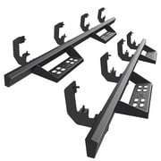 TAC Sniper Running Boards Compatible with 2019-2025 Chevy Silverado/GMC Sierra 1500 | 2020-2023 2500/3500 Crew Cab 4" Drop Fine Texture Black Side Steps Nerf Bars Accessories (2pcs)