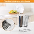 thumbnail image 5 of Kitchen Towel Holder Stand, 4-Arm Dish Towel Holder Countertop Towel Drying Rack for Bathroom, Free Standing Hand Towel Stand Washcloth Dish Cloth, Z-Shaped Folding Hanging Towel Bar Stand, 5 of 6