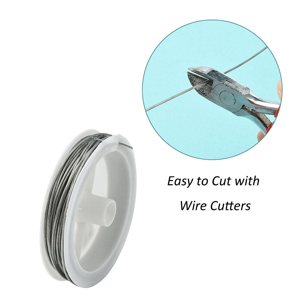 Original Color Tail Wire Nylon-coated Stainless Steel Raw 18 Gauge(1mm) about 26.24 Feet(8m)/roll