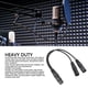 thumbnail image 4 of Cable Divisor XLR De 3 Pines, Blindaje De Alta Densidad Balanceado XLR Hembra A Doble XLR Macho Conector Chapado En Oro Para Micrófonos De Escopeta, 4 of 7