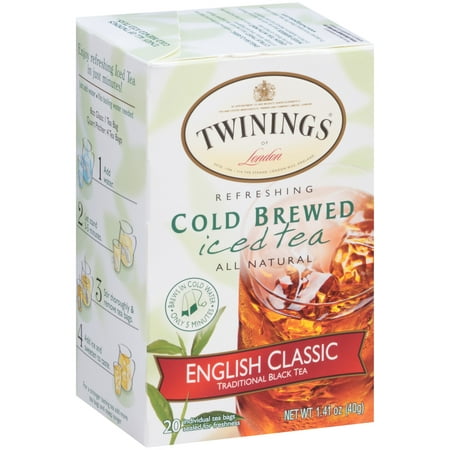 (6 Boxes) Twinings of London? English Classic Cold Brewed Iced 20 ct Tea Bags 1.41 oz.