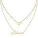 thumbnail image 3 of MeMoShe Layered Choker Name Necklace Personalized with Heart, Custom Nameplate Pendant 18K Gold Plated Christmas Gift, 3 of 4