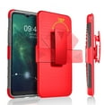 thumbnail image 2 of Compatible for Samsung Galaxy A20S Case with Tempered Glass Screen Protector Belt Clip Holster Defender Rugged Shock Proof Armor Heavy Protection Phone Cover w/Magnetic Mount Plate [Red], 2 of 8