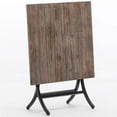thumbnail image 6 of Bowery Hill Square Folding Metal/Wood End Table in Weathered Brown/Black, 6 of 12