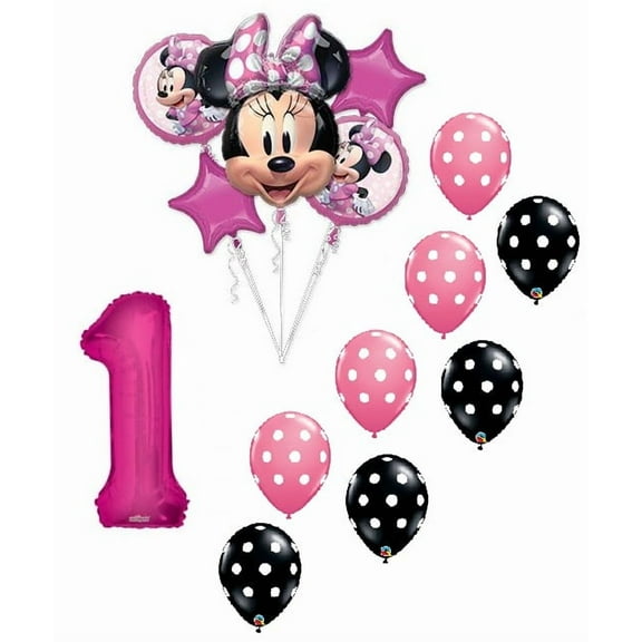 Minnie Mouse 1st Birthday Party Balloon 14 Piece Set